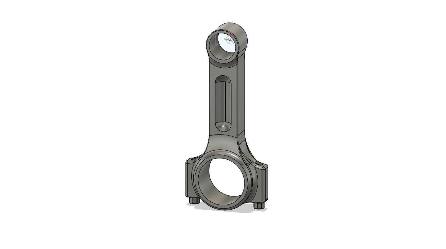 Connecting rod and piston  3D print model_1