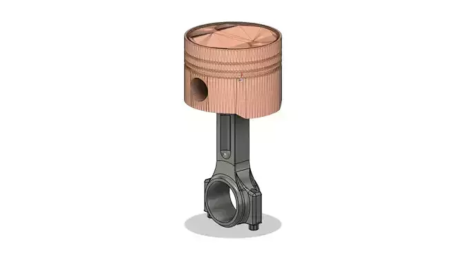 Connecting rod and piston 