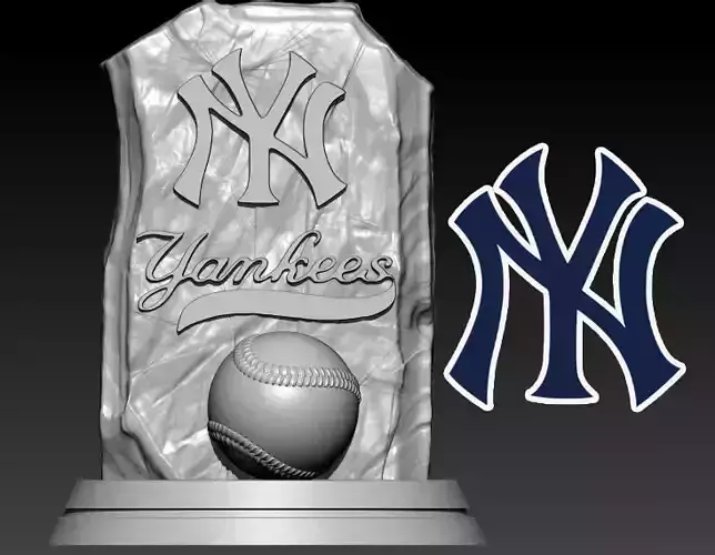 MLB - NEW YORK YANKEES BASEBALL STATUE DESTOP - CNC - 3D PRINT