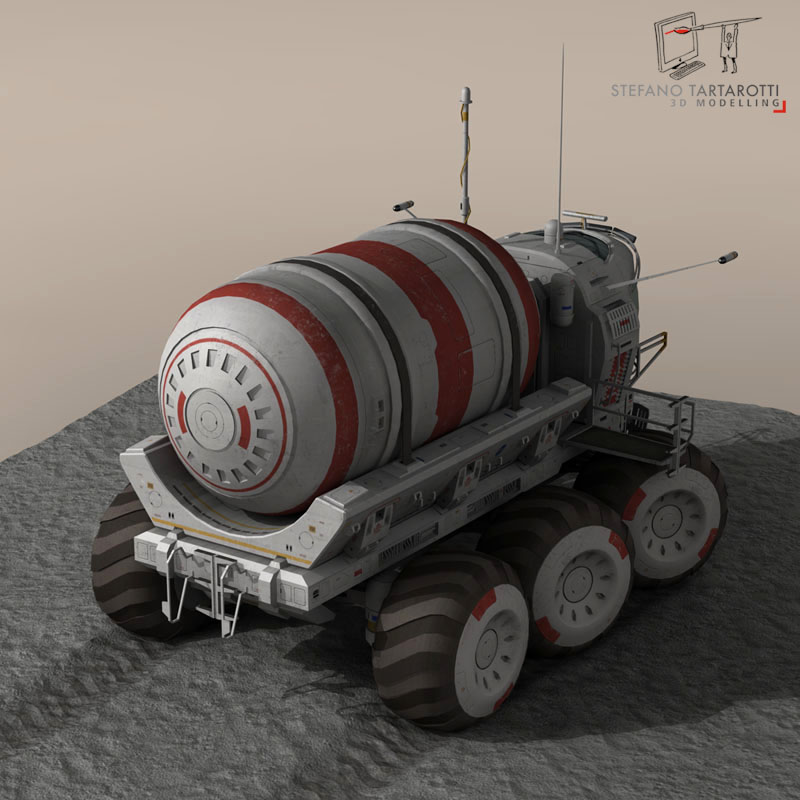 Lunar vehicle tanker 3D model_12