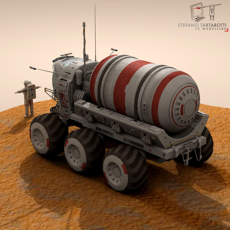 Lunar vehicle tanker 3D model_1