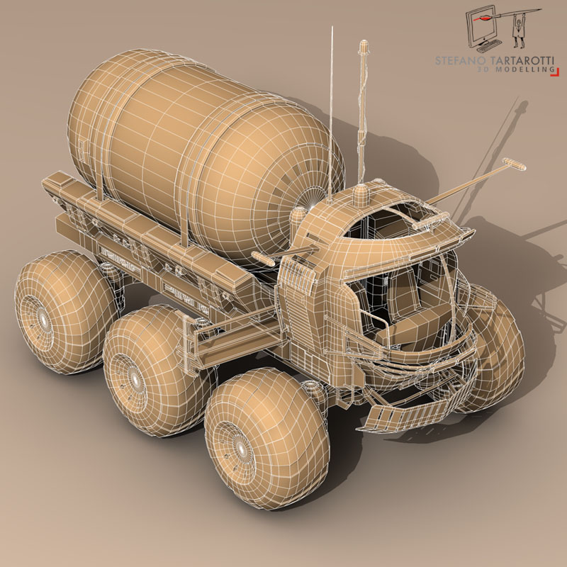 Lunar vehicle tanker 3D model_3