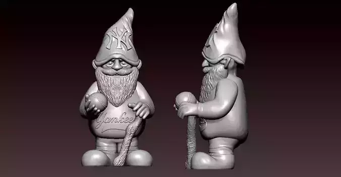 MLB Garden Gnome - New York Yankees baseball statue 3D print model