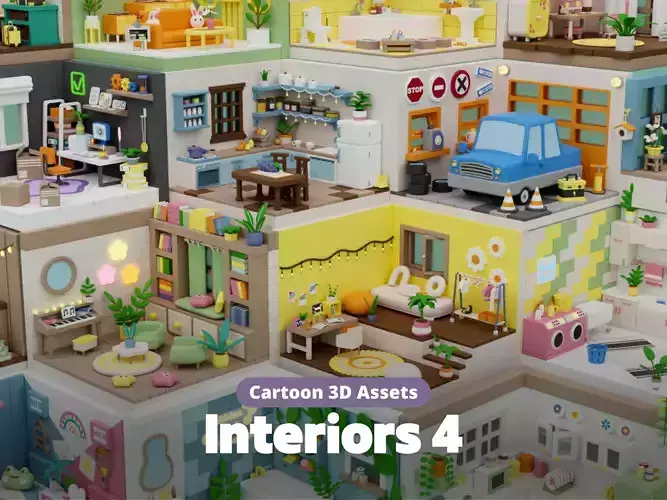 Cozy Cartoon Rooms Interior 4