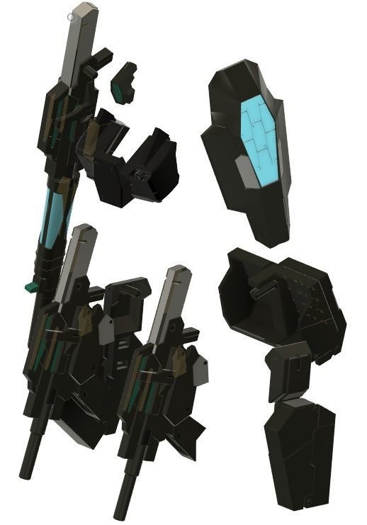 Cherudim Gumdam SAGA type gbf Conversion kit 1-100 3D print model_15