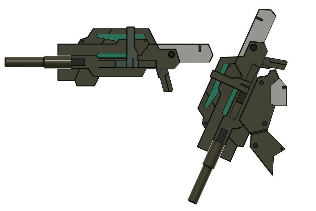 Cherudim Gumdam SAGA type gbf Conversion kit 1-100 3D print model_24