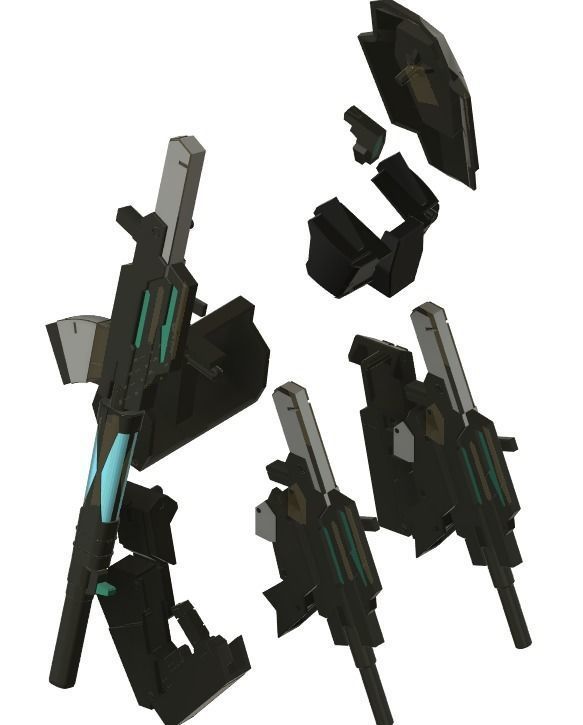 Cherudim Gumdam SAGA type gbf Conversion kit 1-100 3D print model_14