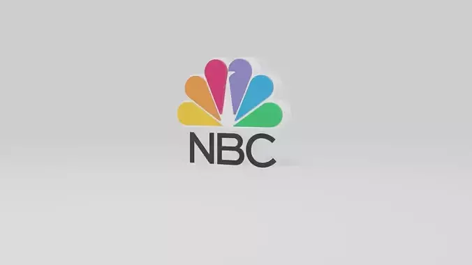 NBC Logo 3D Low-poly 3D model