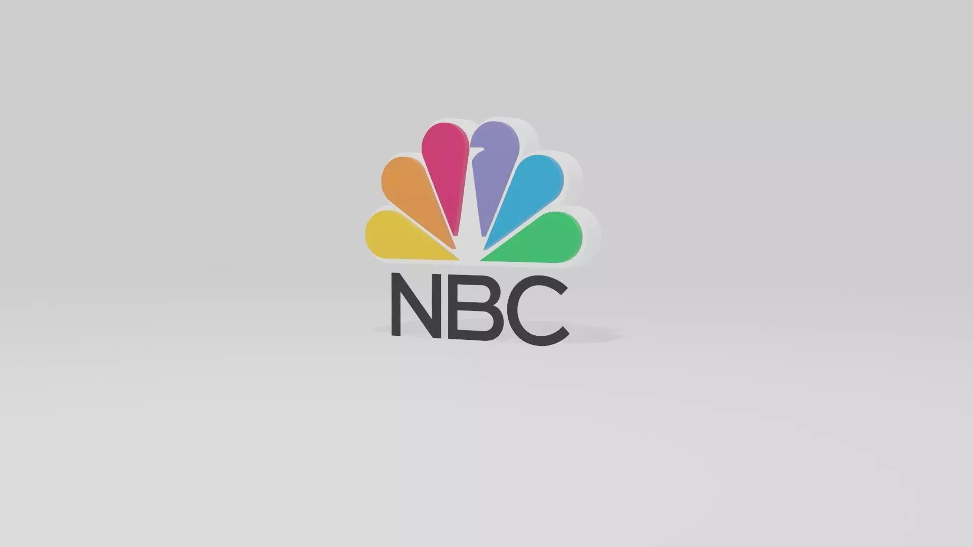 NBC Logo 3D Low-poly 3D model