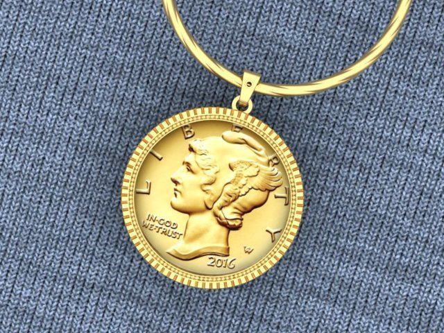 Coin Frame for Cents 3D print model_7