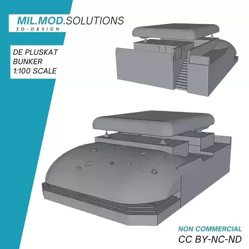 De Pluskat Bunker Normandie Bunker 3D print model