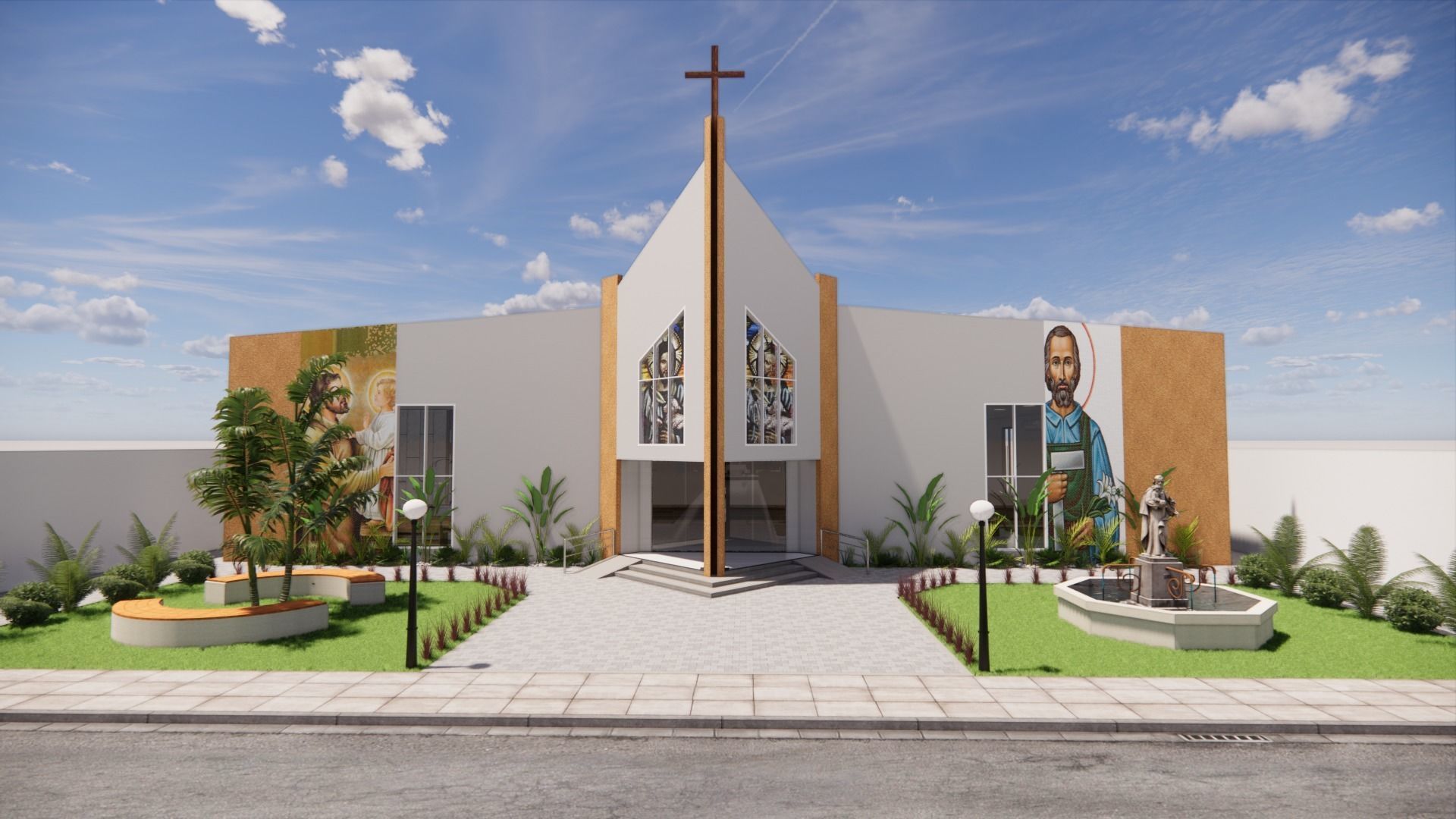 Cathedral Joseph the Worker 3D model_1