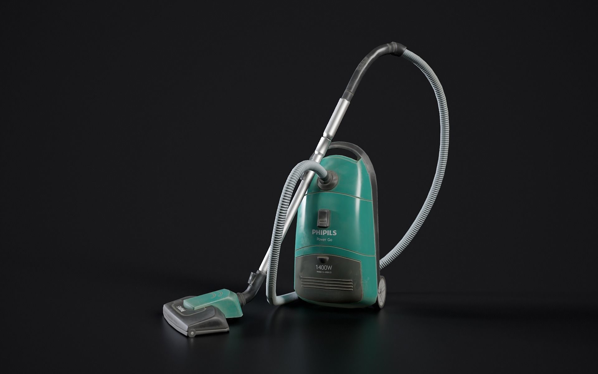 Vacuum Cleaner Low-poly 3D model_1