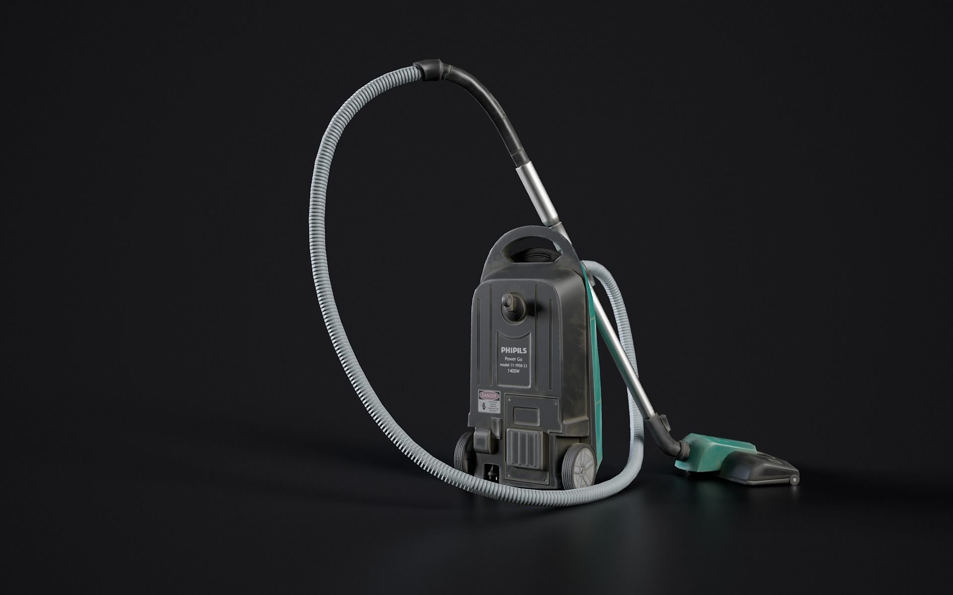 Vacuum Cleaner Low-poly 3D model_4