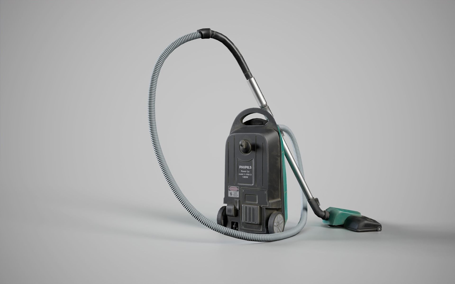 Vacuum Cleaner Low-poly 3D model_3
