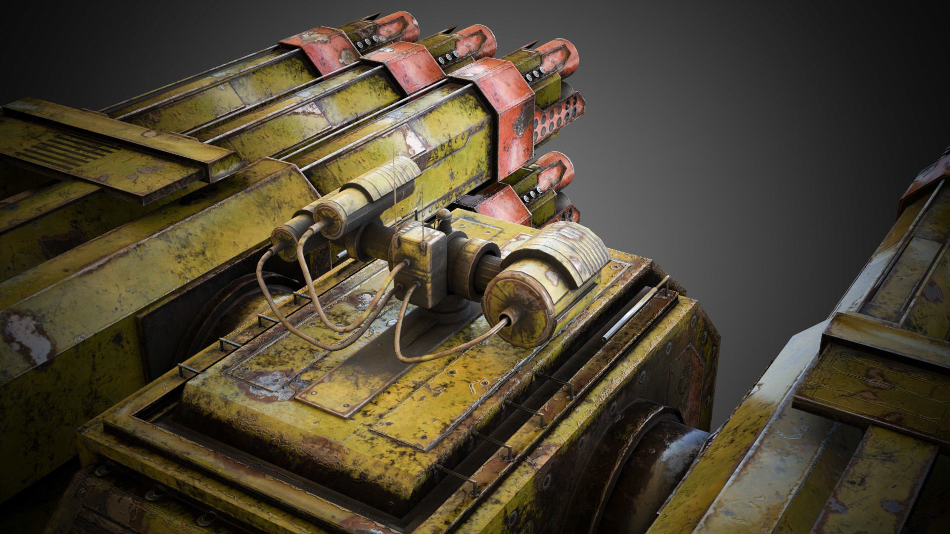 Sci-fi Spider Auto-Turret  Low-poly 3D model_14