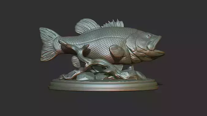 Largemouth bass 3D print model