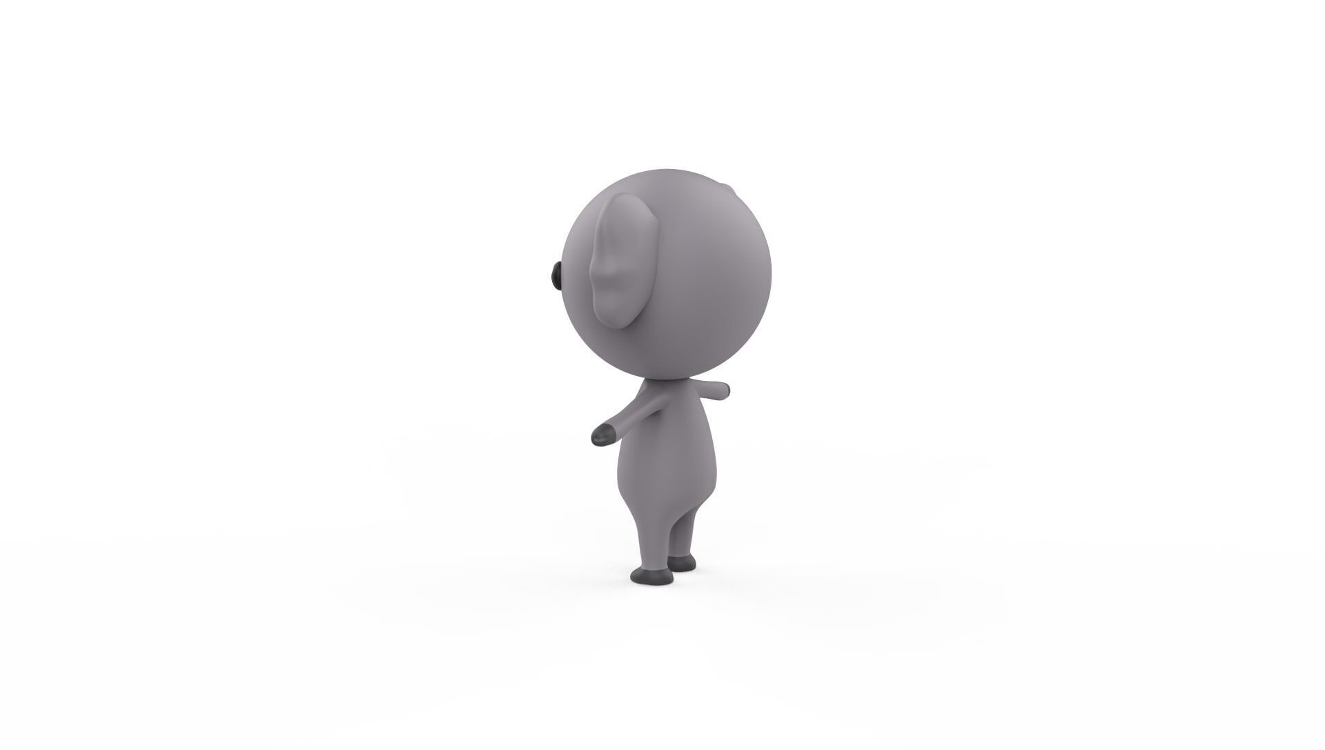 Stylized Character 001 Koala Low-poly 3D model_5