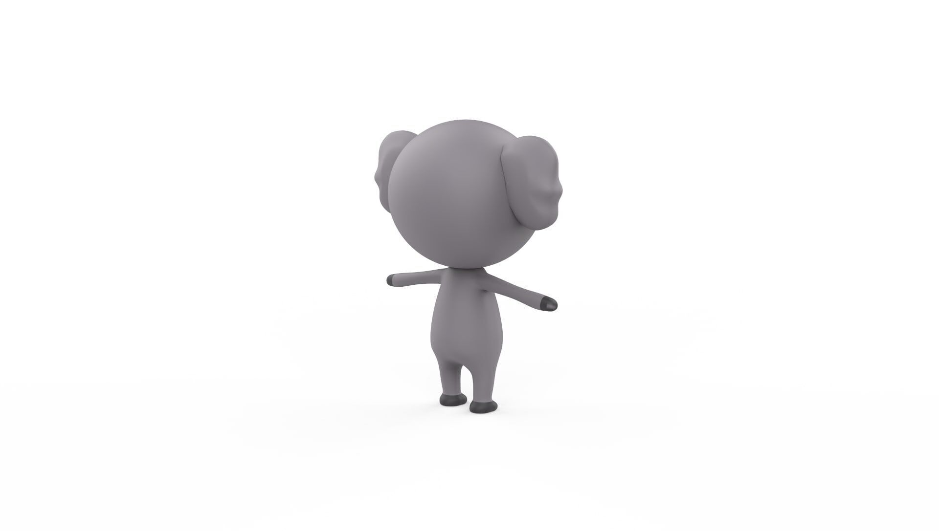 Stylized Character 001 Koala Low-poly 3D model_10