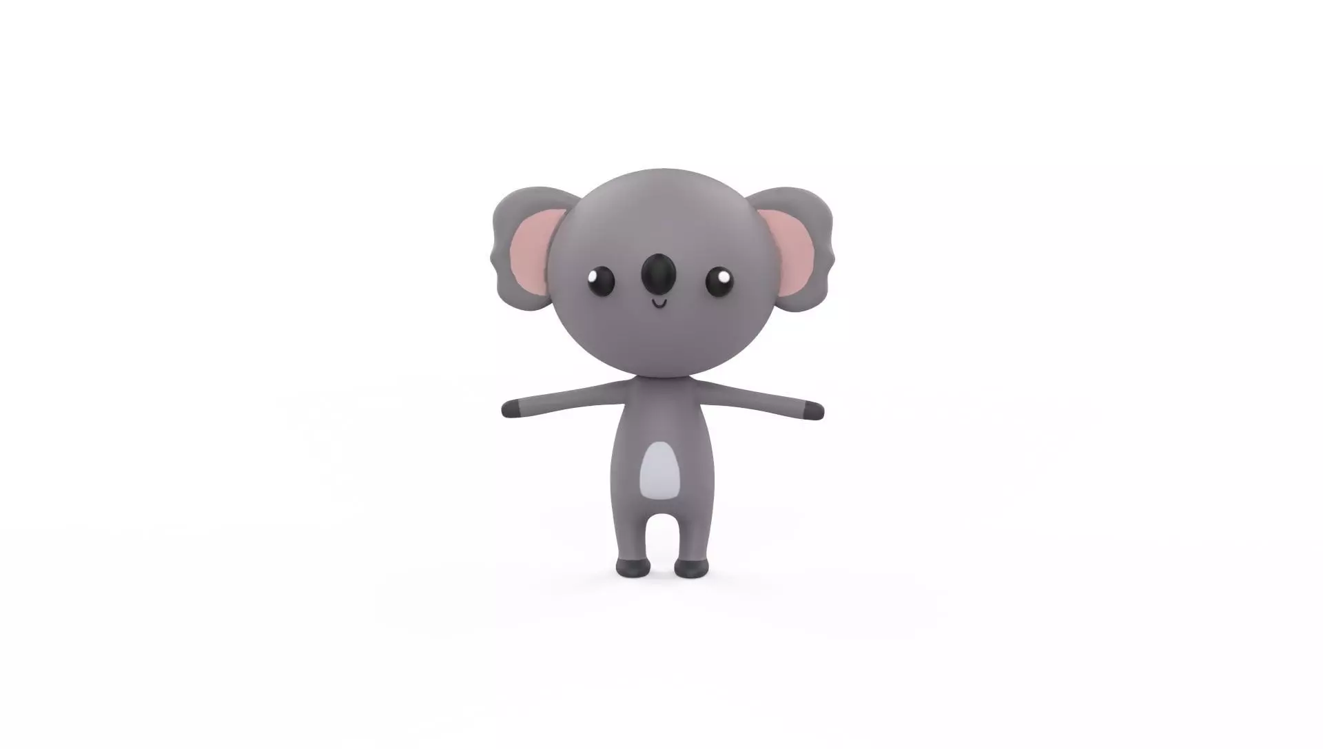 Stylized Character 001 Koala Low-poly 3D model_0