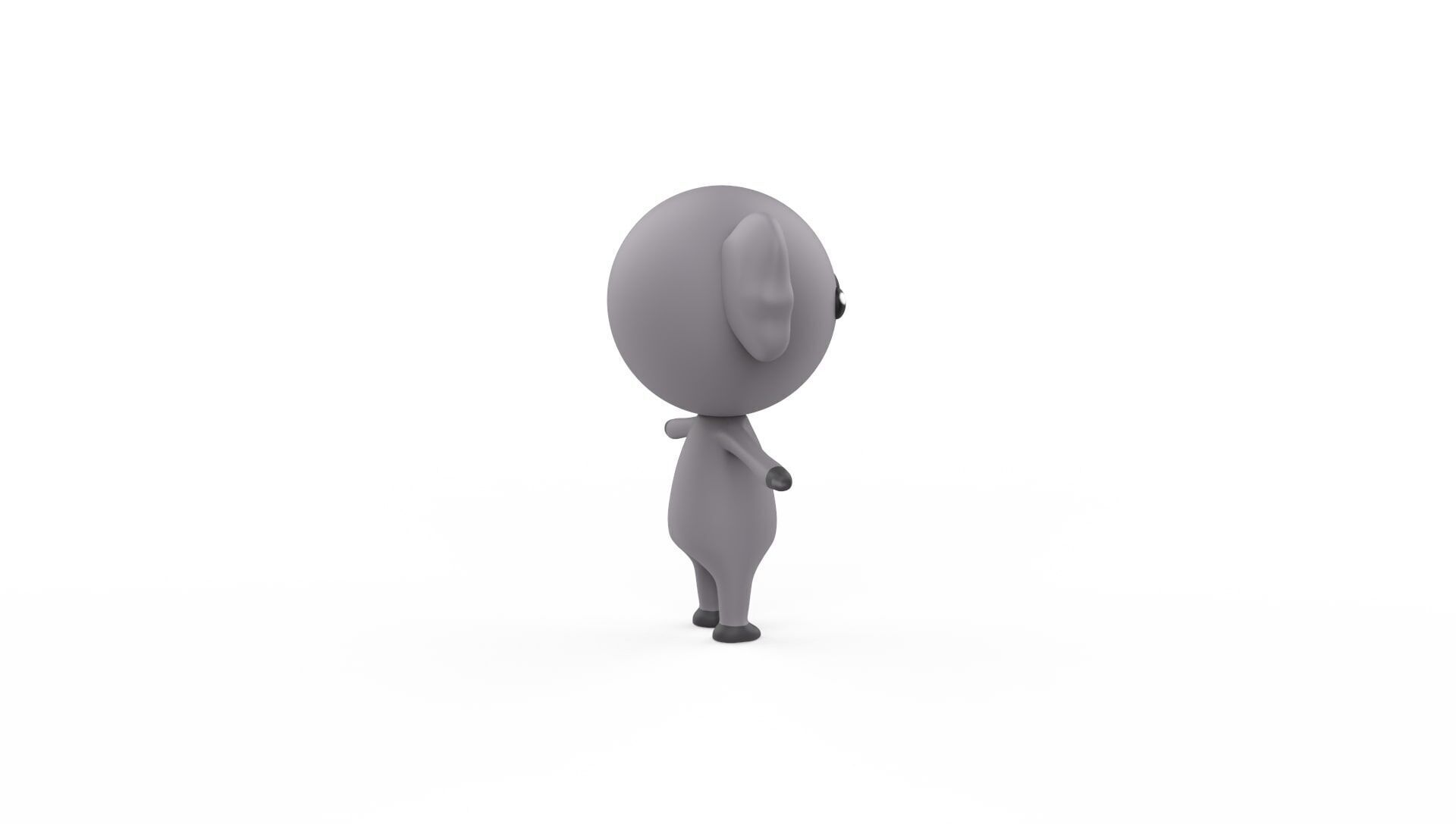 Stylized Character 001 Koala Low-poly 3D model_11