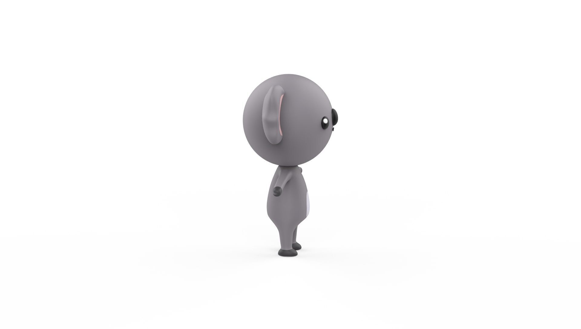 Stylized Character 001 Koala Low-poly 3D model_12