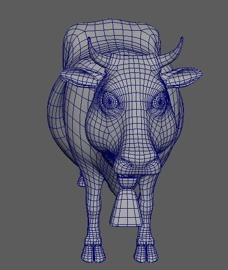 Cartoon Cow Character 3D Model Low-poly 3D model_5