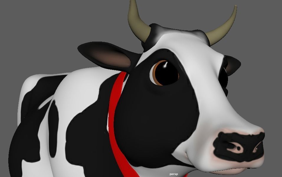 Cartoon Cow Character 3D Model Low-poly 3D model_11