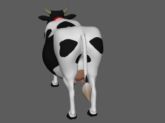 Cartoon Cow Character 3D Model Low-poly 3D model_13