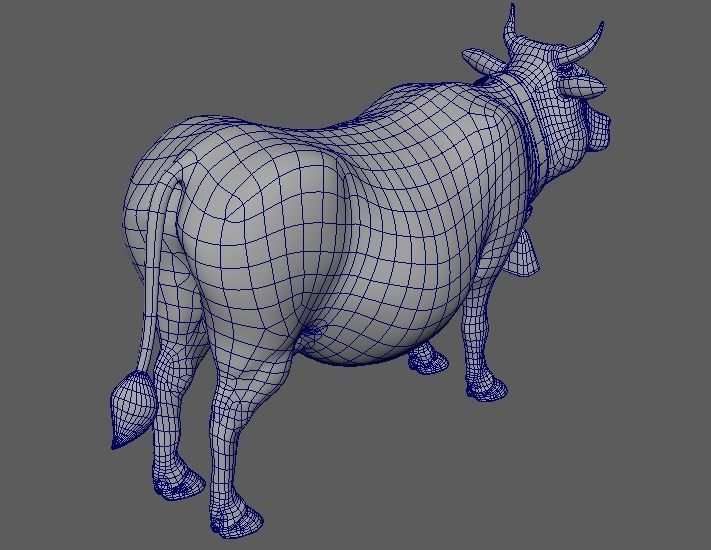 Cartoon Cow Character 3D Model Low-poly 3D model_7