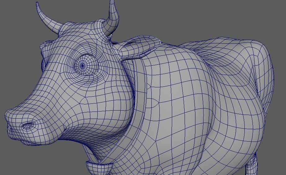 Cartoon Cow Character 3D Model Low-poly 3D model_3