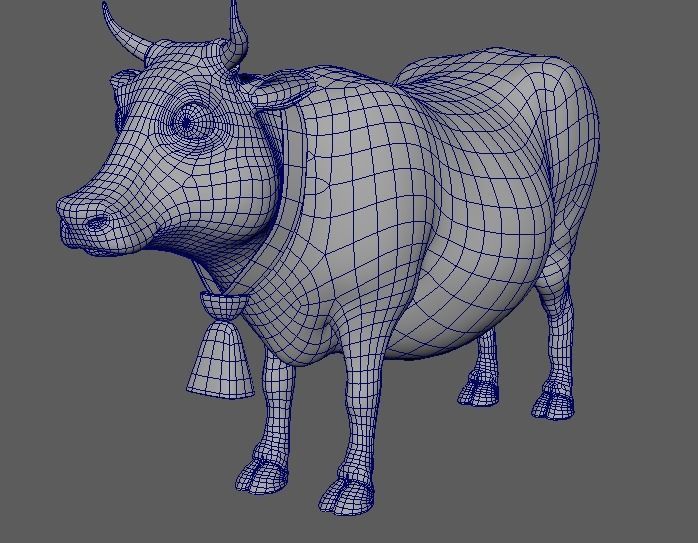 Cartoon Cow Character 3D Model Low-poly 3D model_8