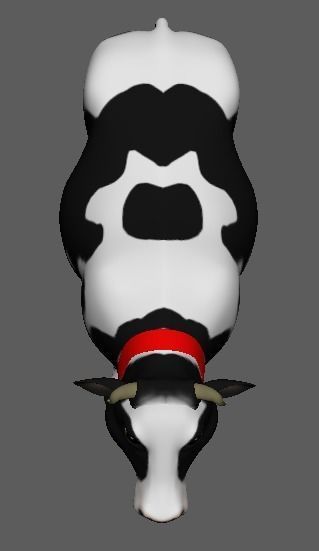 Cartoon Cow Character 3D Model Low-poly 3D model_12