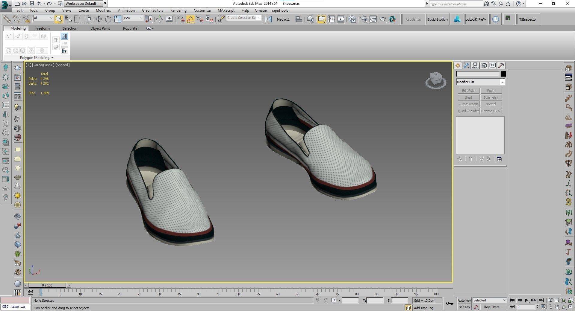 Shoes Low-poly 3D model_3