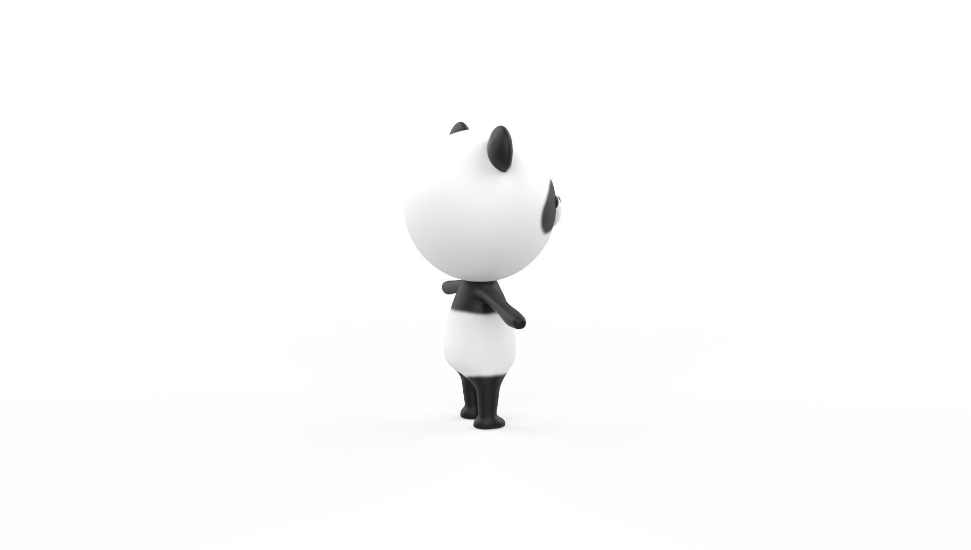Stylized Character 001 Panda Low-poly 3D model_11