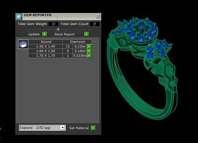 wedding ring for daimonds 3D print model_14