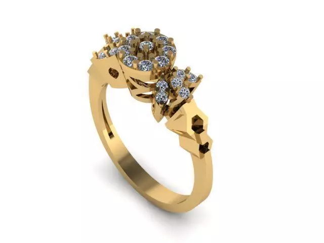 wedding ring for daimonds 3D print model_0