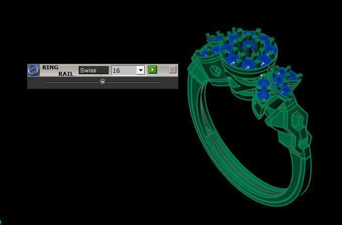 wedding ring for daimonds 3D print model_13