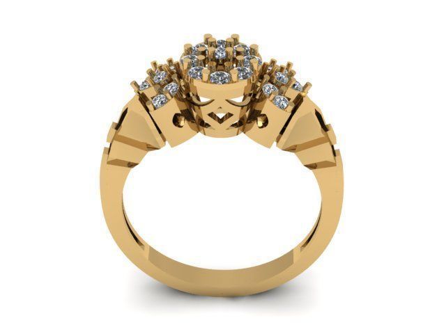 wedding ring for daimonds 3D print model_2