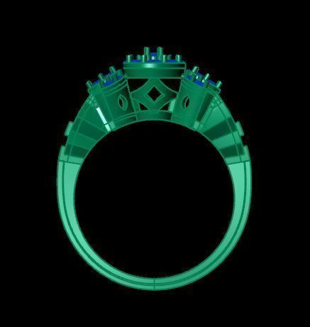 wedding ring for daimonds 3D print model_10