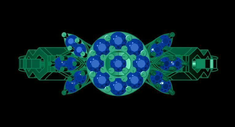 wedding ring for daimonds 3D print model_9