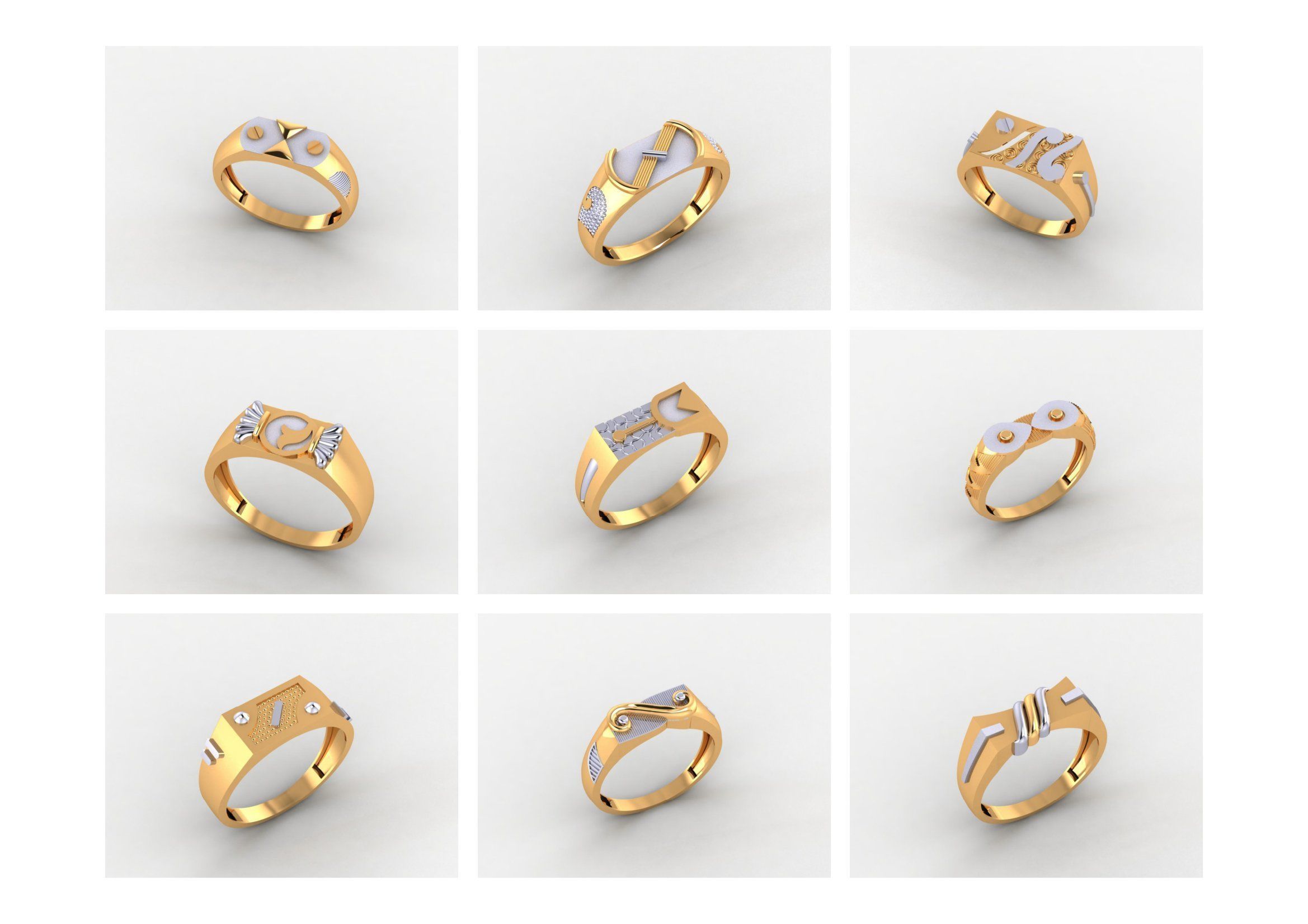 GENTS RING PLAIN BULK PCK 65 3D print model_3