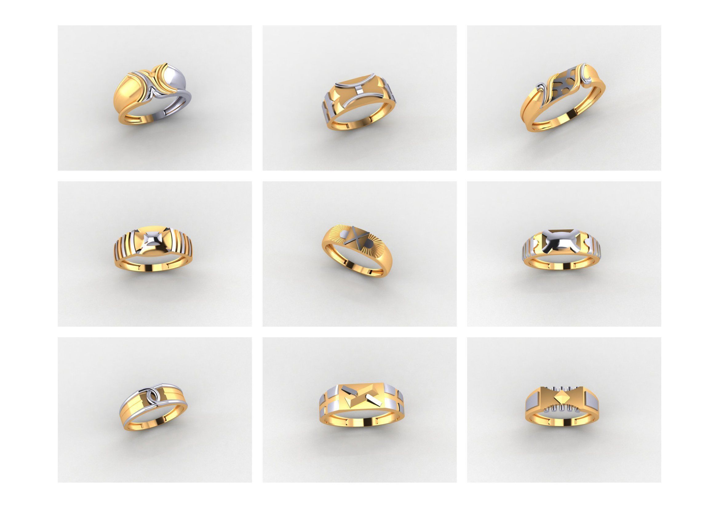 GENTS RING PLAIN BULK PCK 65 3D print model_1