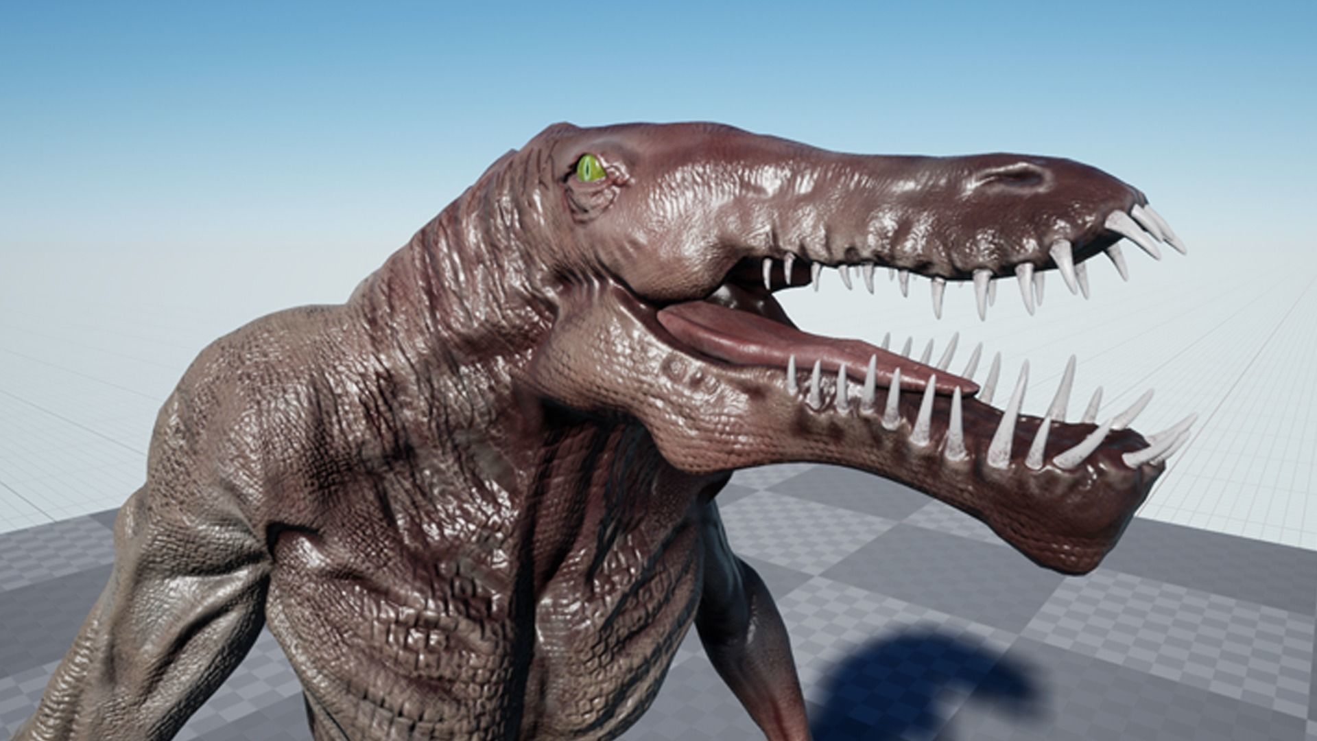 Crocodile Low-poly 3D model_7