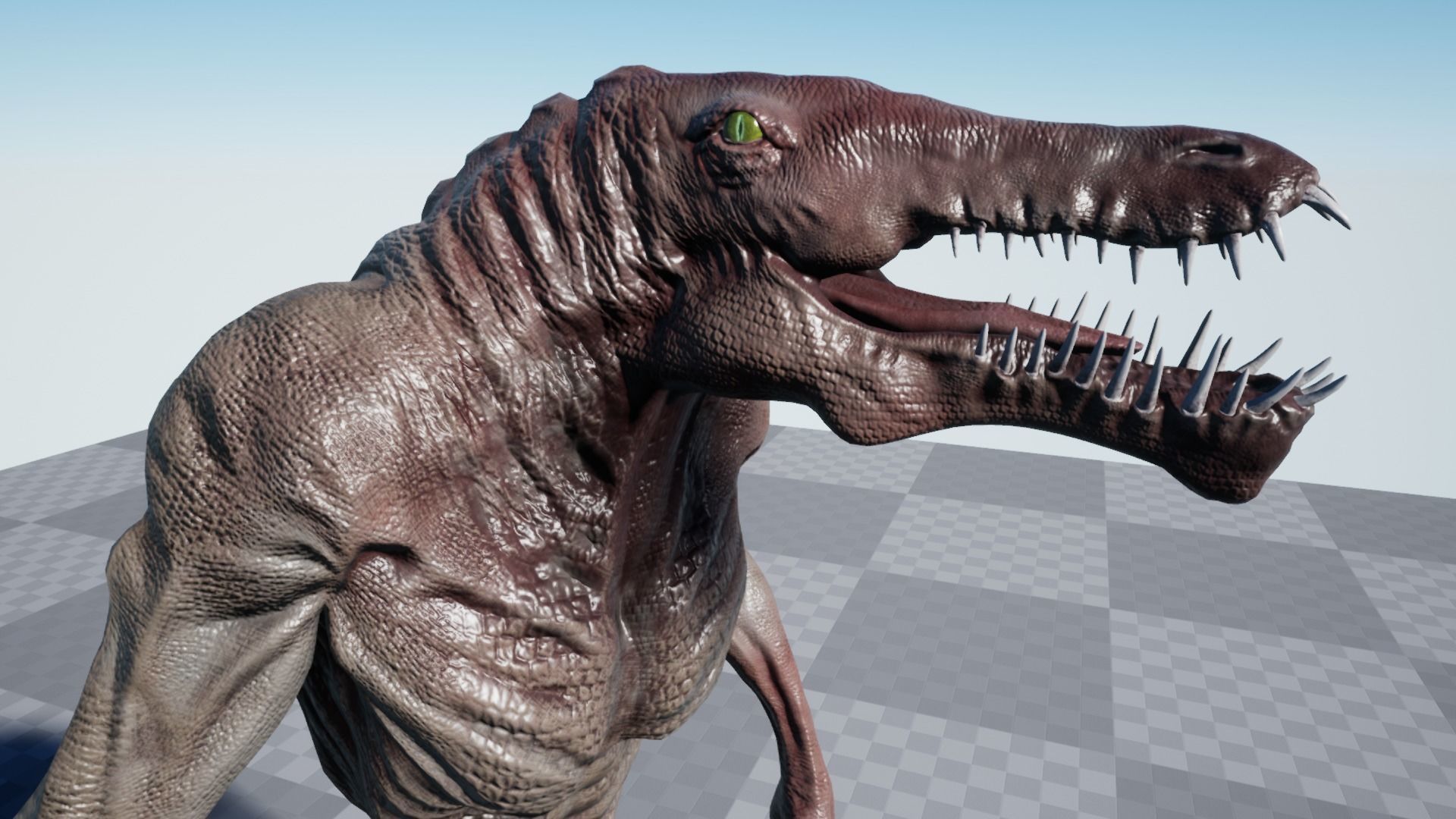 Crocodile Low-poly 3D model_3