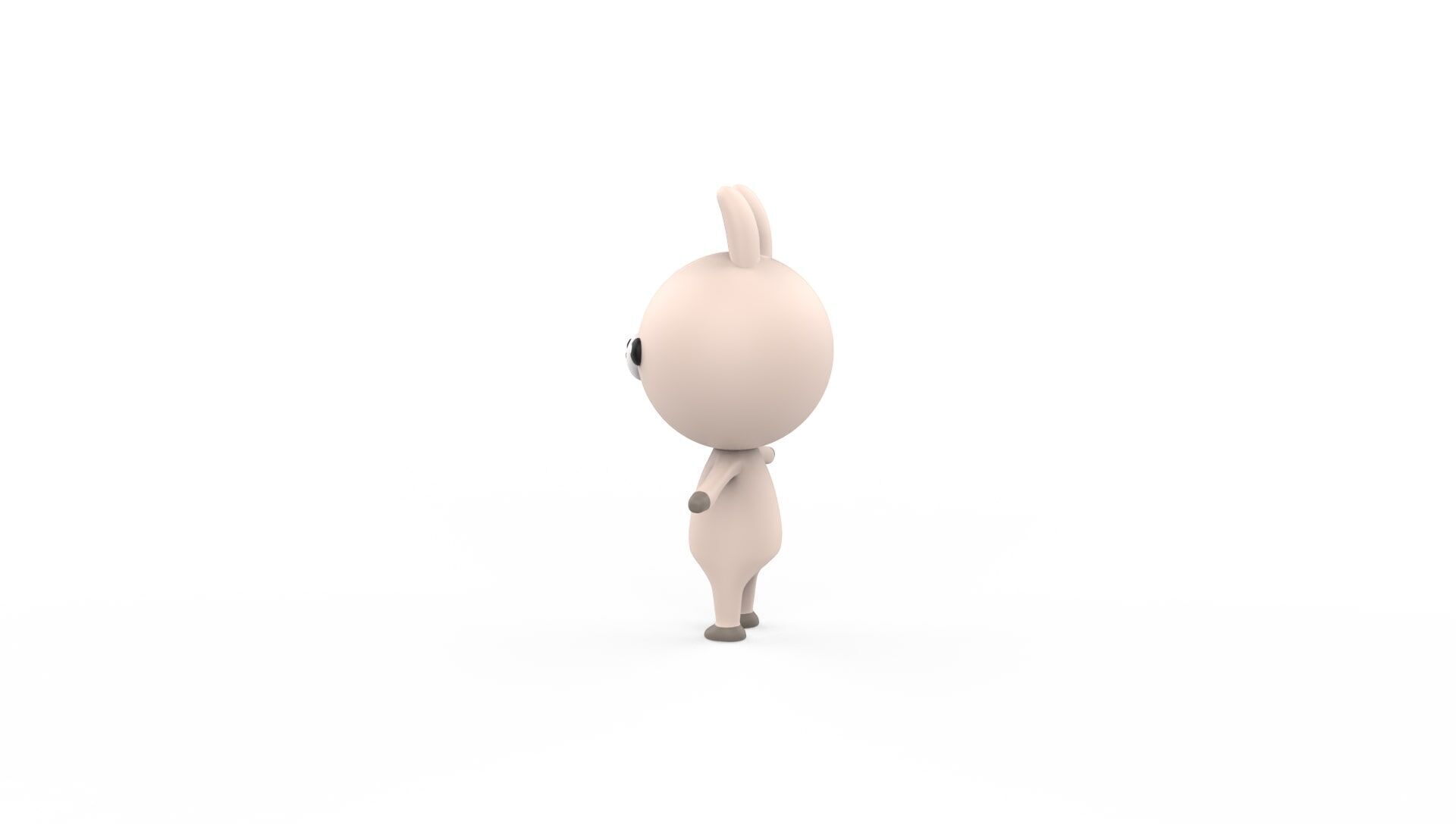 Stylized Character 001 Rabbit Low-poly 3D model_5
