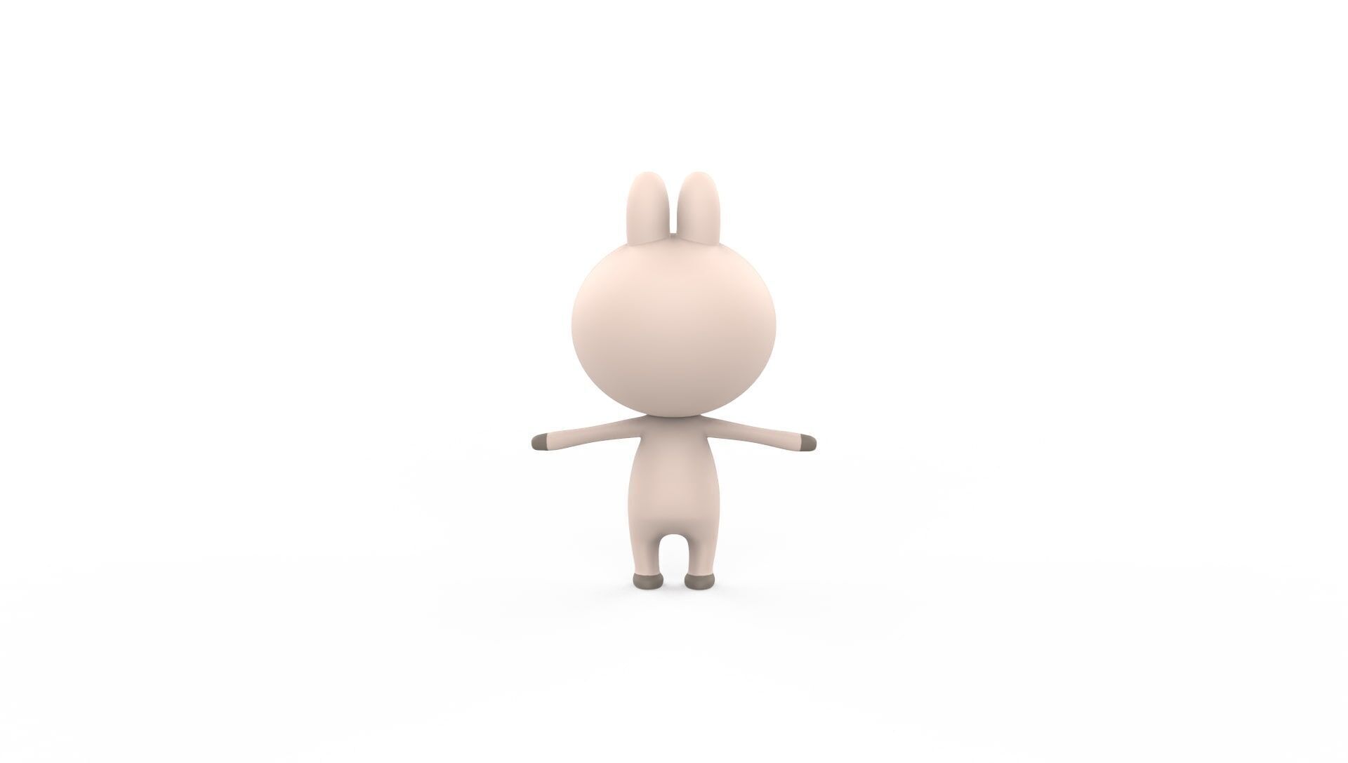 Stylized Character 001 Rabbit Low-poly 3D model_8