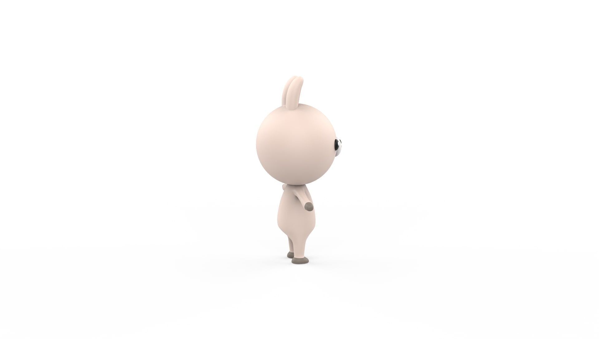 Stylized Character 001 Rabbit Low-poly 3D model_12