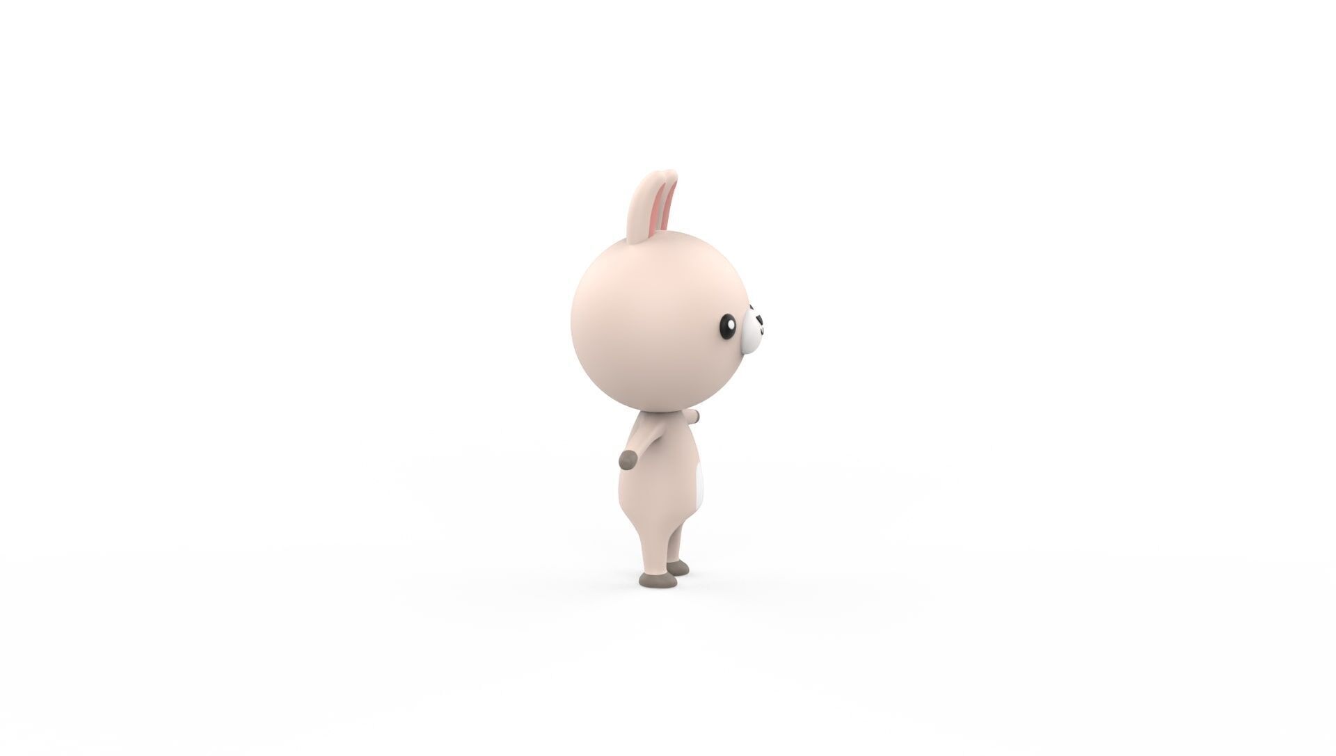 Stylized Character 001 Rabbit Low-poly 3D model_13