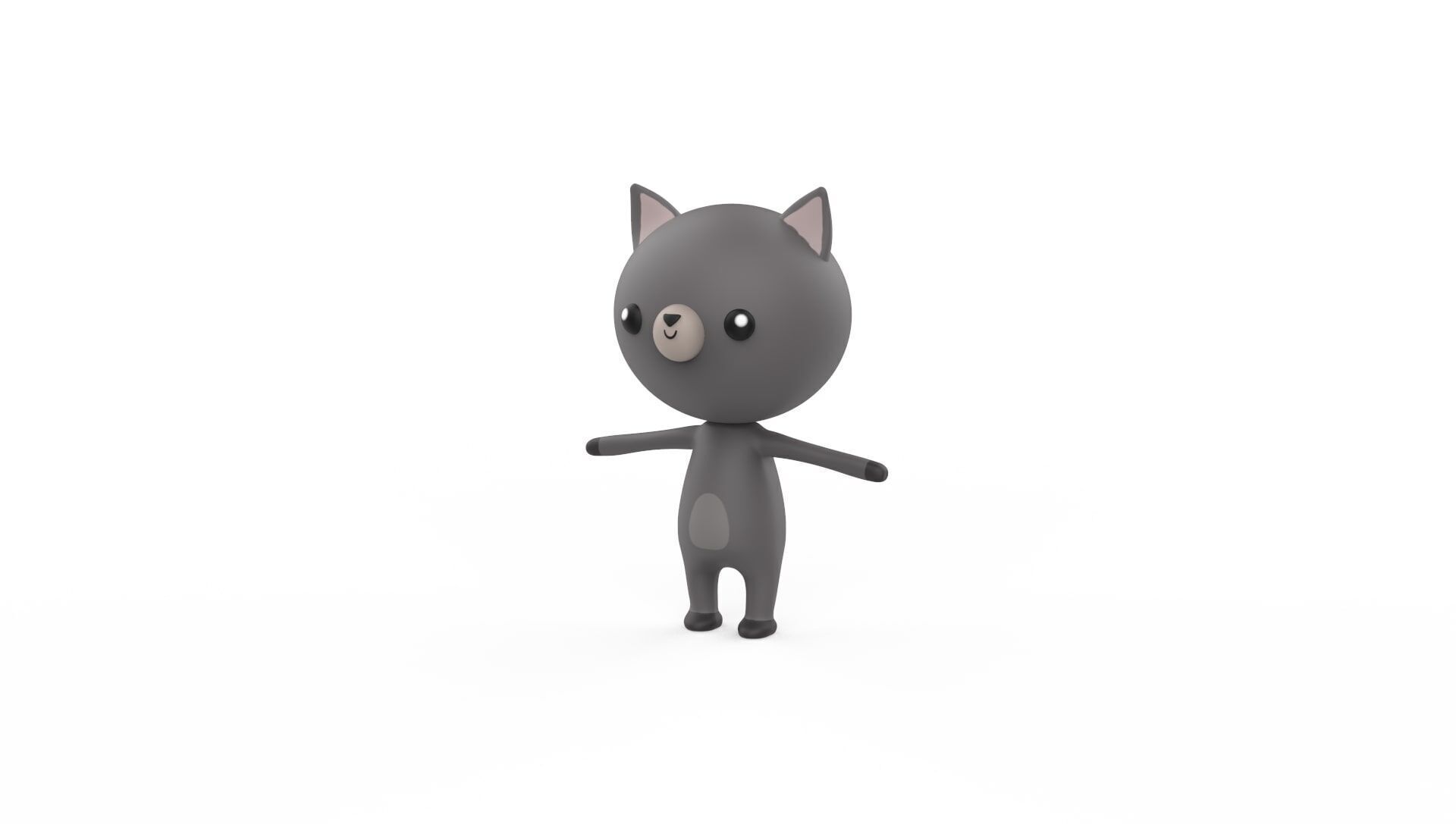 Stylized Character 001 Ratel Low-poly 3D model_2